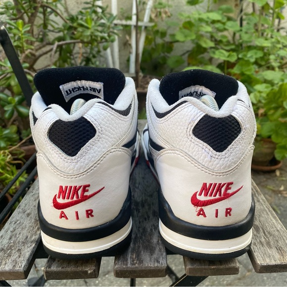 Nike Air Flight 89 'White Black' Sneakers Men's Size 9 Basketball DB5918-100 - Picture 4 of 15